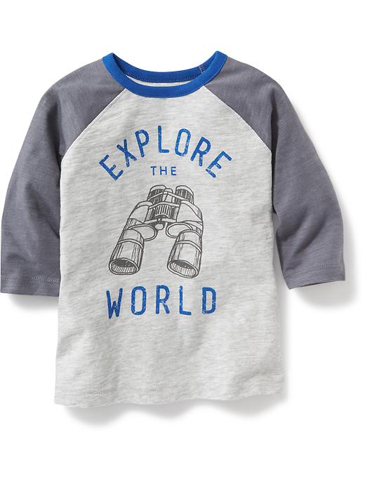 View large product image 1 of 1. Raglan-Sleeve Graphic Tee for Toddler