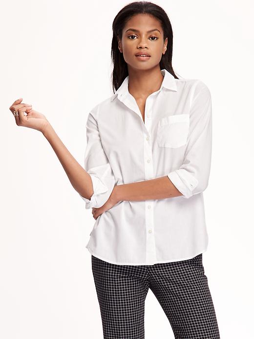 Image number 1 showing, Classic White Shirt for Women
