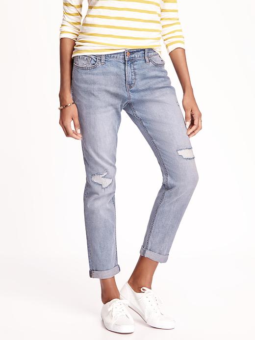 View large product image 1 of 1. Boyfriend Mid-Rise Skinny Ankle Jeans for Women