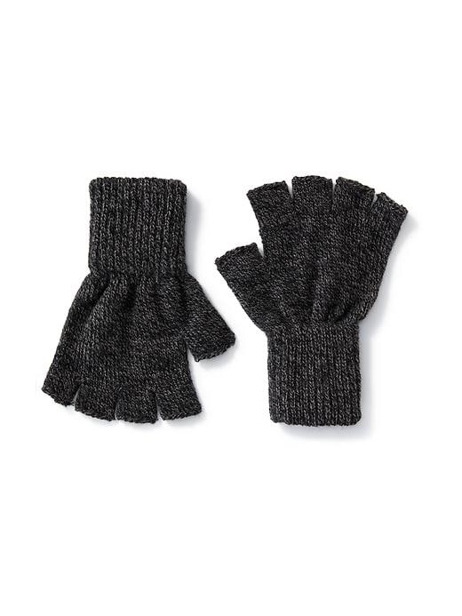 View large product image 1 of 1. Sweater-Knit Fingerless Gloves for Men