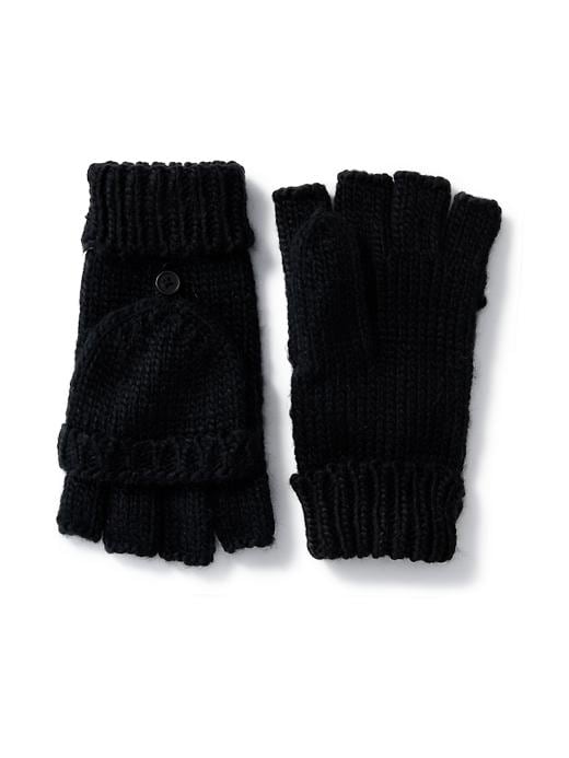 View large product image 1 of 1. Honeycomb-Knit Convertible Gloves for Women