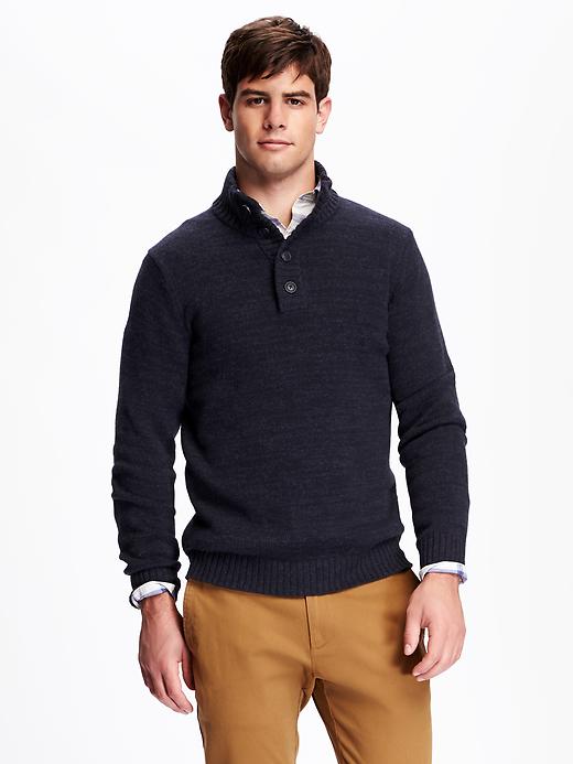 Image number 1 showing, Mock-Neck Sweater for Men