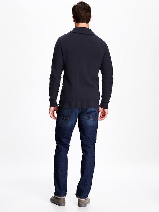 Image number 2 showing, Full-Zip Wool-Blend Sweater for Men