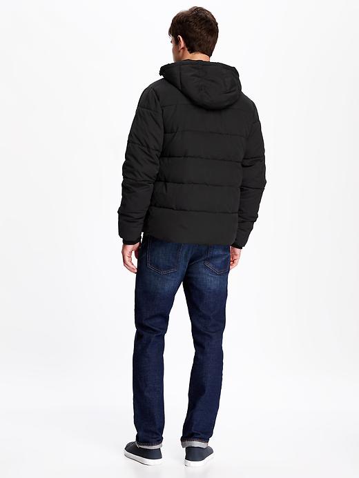Image number 2 showing, Detachable-Hood Quilted Jacket for Men