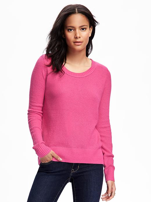 View large product image 1 of 1. Hi-Lo Textured Sweater for Women