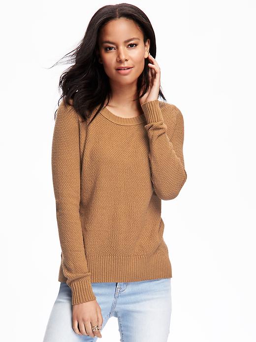 View large product image 1 of 1. Hi-Lo Textured Sweater for Women