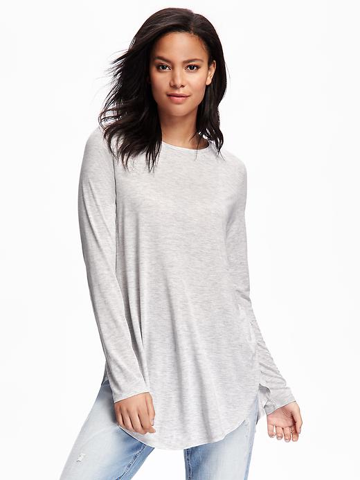 View large product image 1 of 1. Relaxed Tulip Tunic Tee for Women