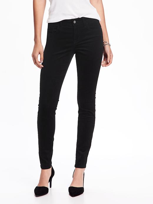 View large product image 1 of 2. Mid-Rise Rockstar Cord Skinny Jeans for Women