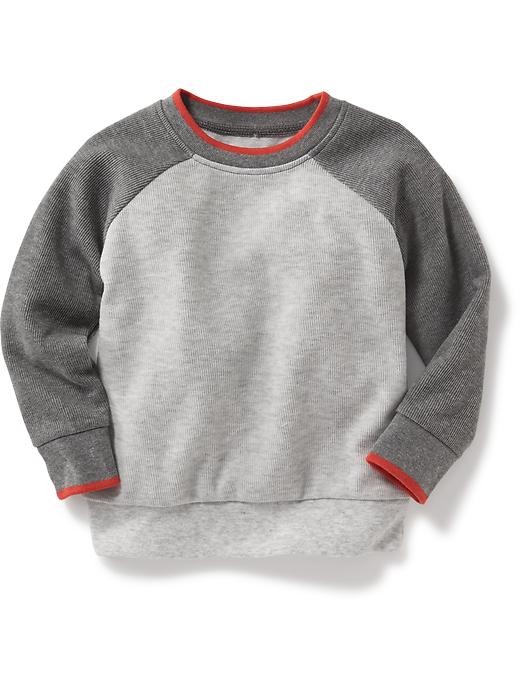 View large product image 1 of 1. Color-Blocked French-Rib Sweater for Toddler