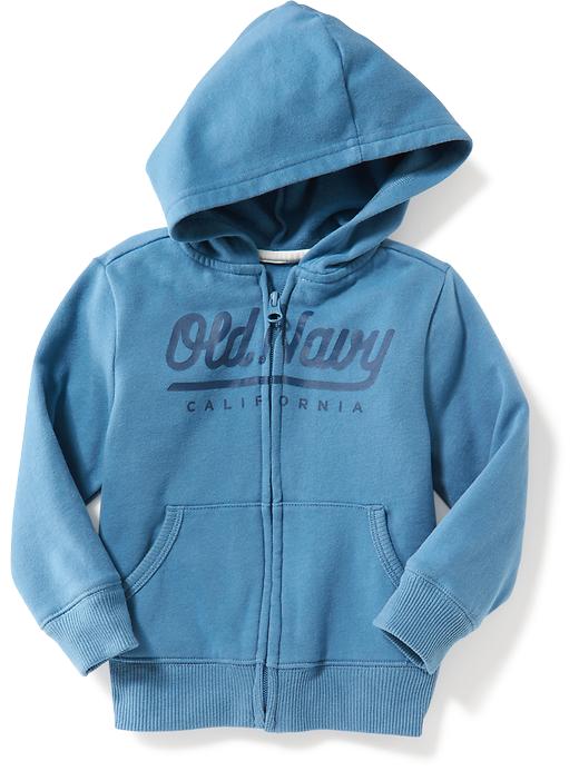 View large product image 1 of 1. Logo Zip-Front Fleece Hoodie for Toddler Boys