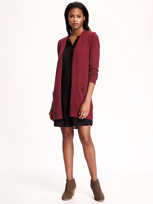View large product image 1 of 1. Long Open-Front Cardi for Women