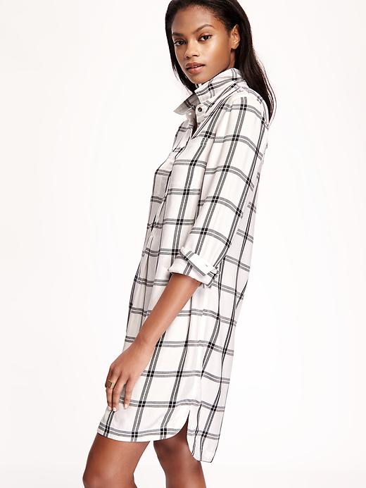 Image number 3 showing, Plaid Shirt Dress for Women