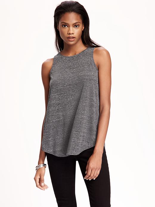 View large product image 1 of 1. Relaxed Hi-Neck Texture Tank for Women