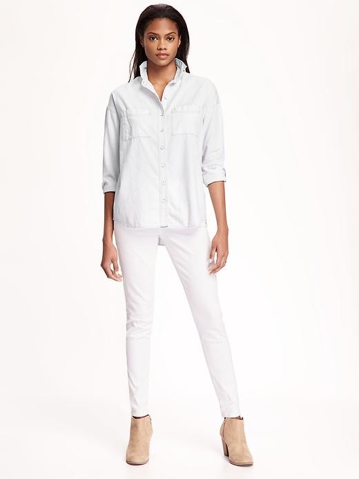 Image number 3 showing, Boyfriend Chambray Shirt for Women