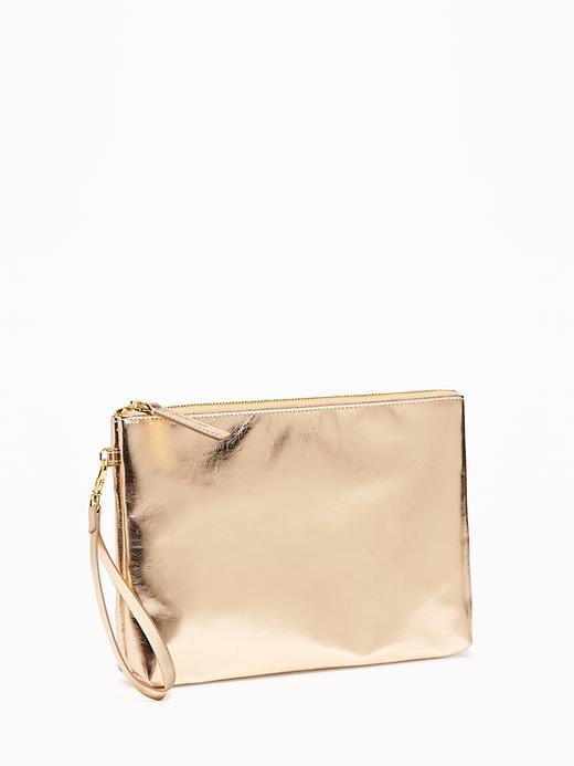 View large product image 1 of 1. Faux-Leather Clutch for Women