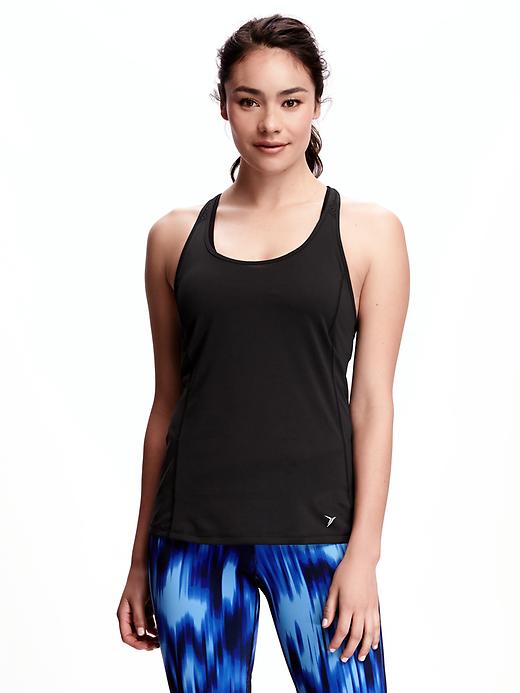 Image number 1 showing, Go-Dry Cool Mesh Run Tank for Women
