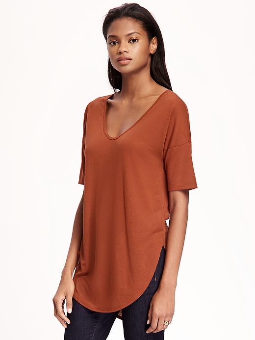 Image number 1 showing, Relaxed Tunic Tee for Women