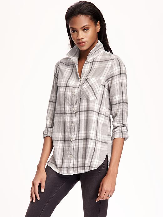View large product image 1 of 1. Classic Flannel Shirt for Women
