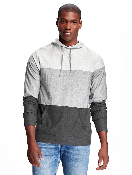 Image number 1 showing, Lightweight Color-Block Pullover Hoodie for Men