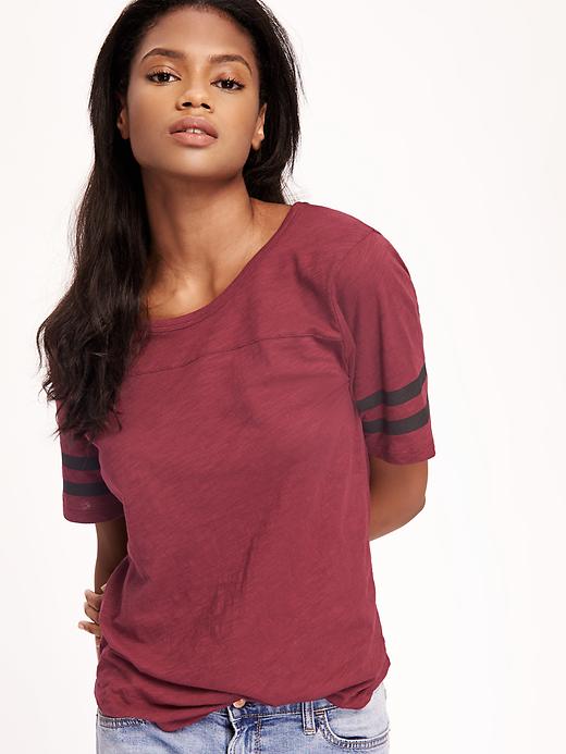 Image number 4 showing, Relaxed Varsity Tee for Women