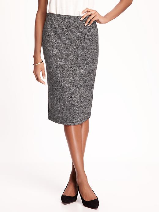 View large product image 1 of 2. Sweater-Knit Pencil Skirt for Women