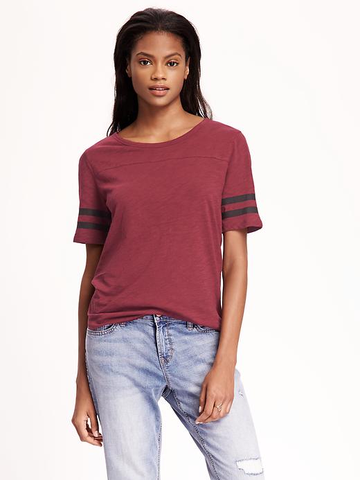 Image number 1 showing, Relaxed Varsity Tee for Women