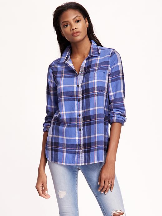 Image number 1 showing, Classic Flannel Shirt for Women