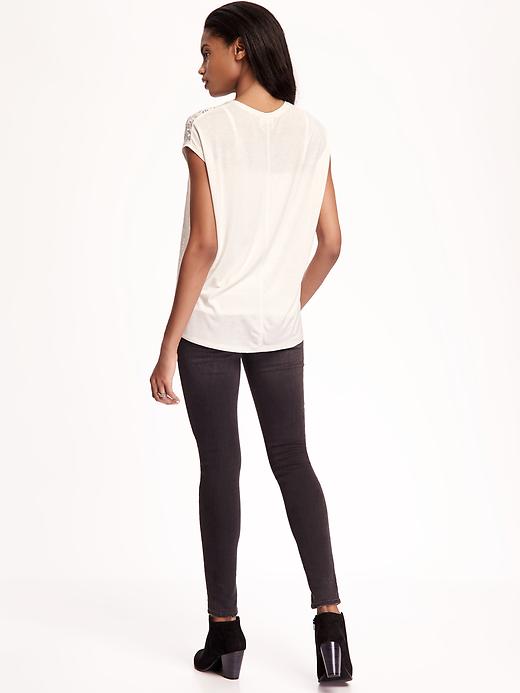 Image number 2 showing, Relaxed Lace-Front Top for Women