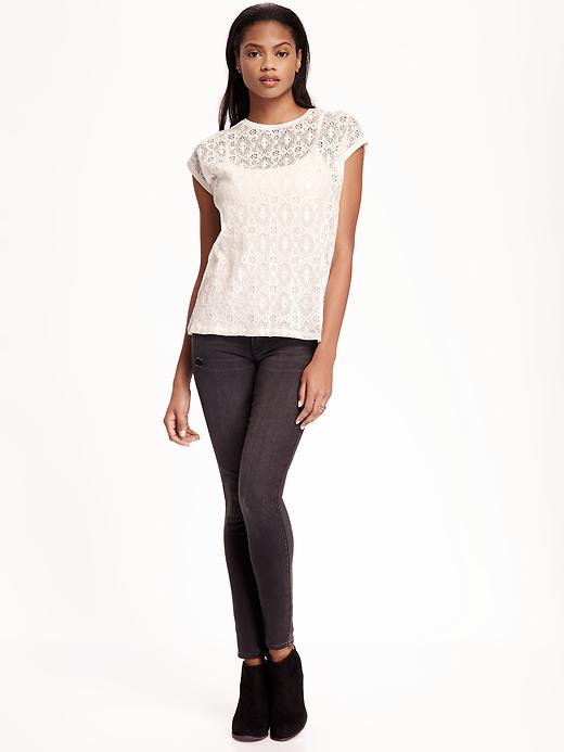 Image number 3 showing, Relaxed Lace-Front Top for Women