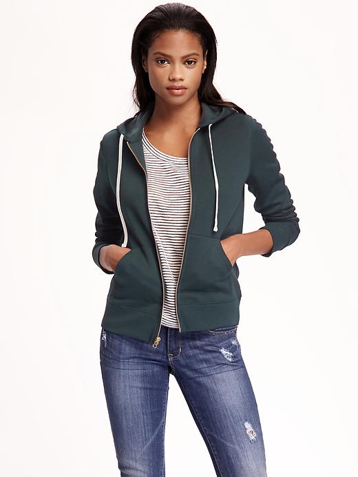 View large product image 1 of 1. Relaxed Zip-Front Hoodie for Women