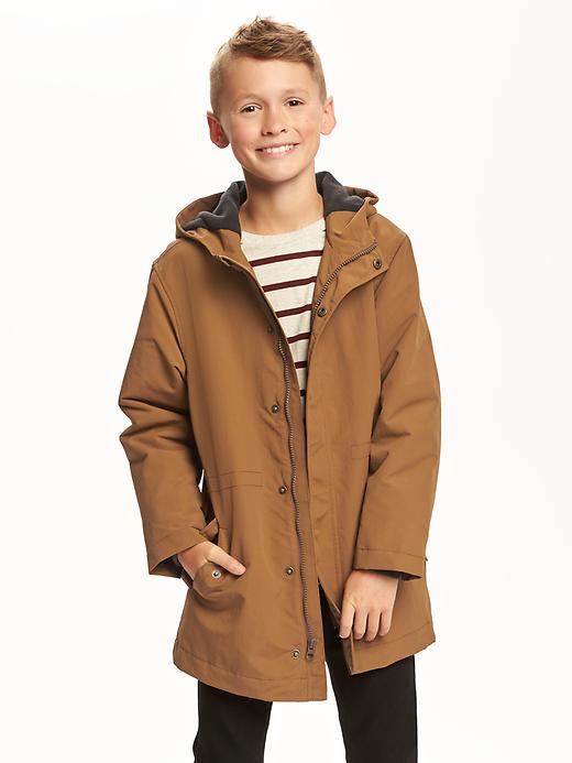 View large product image 1 of 2. Hooded Tech Parka For Boys
