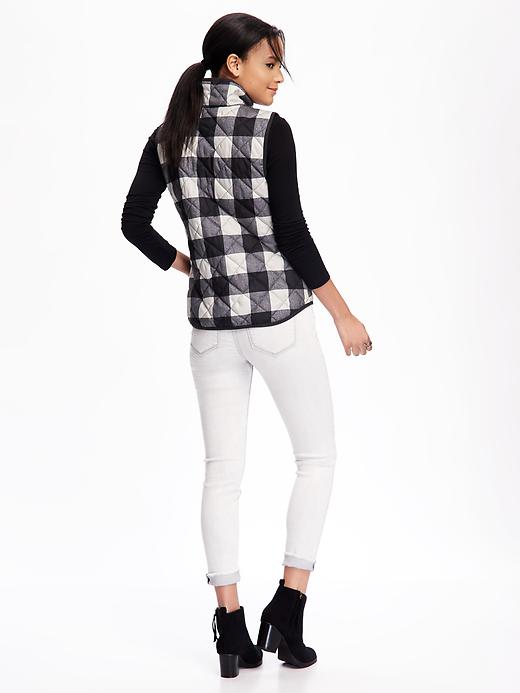 Image number 2 showing, Quilted Plaid Vest for Women