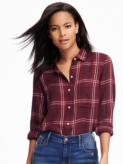 View large product image 1 of 1. Classic Plaid Soft Shirt for Women