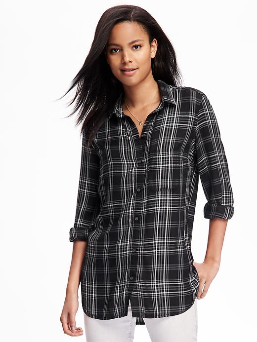 Image number 1 showing, Classic Plaid Soft Shirt for Women