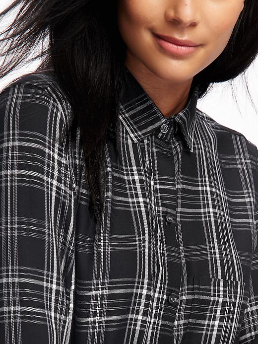Image number 4 showing, Classic Plaid Soft Shirt for Women