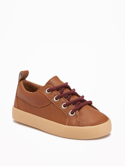 View large product image 1 of 5. Faux-Leather Sneakers For Toddler
