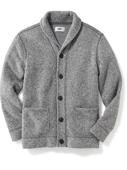 View large product image 1 of 1. Sweater-Knit Fleece Cardigan for Boys