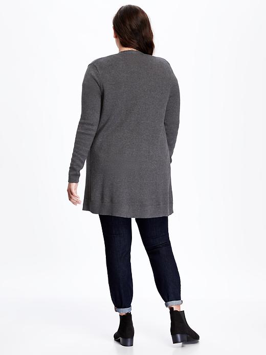 Image number 2 showing, Long Open-Front Plus-Size Cardi