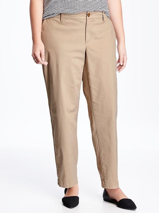 View large product image 1 of 2. Twill Plus-Size Straight Khakis