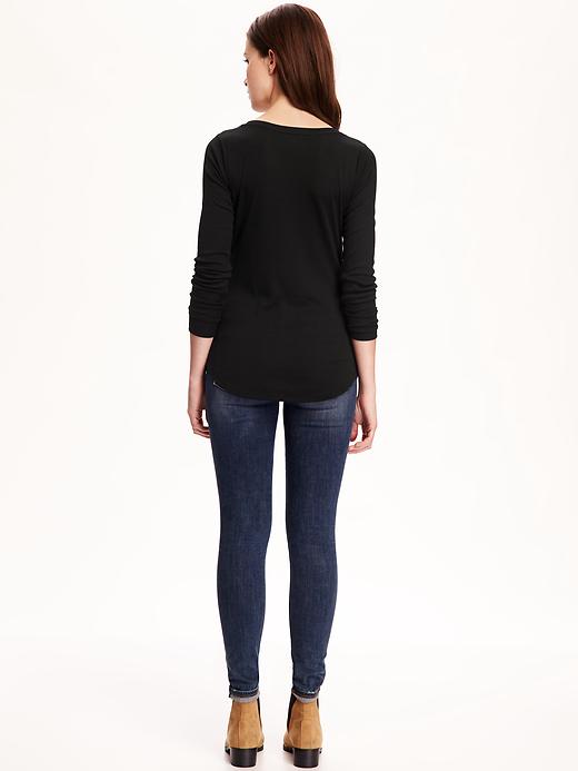Image number 2 showing, Rib-Knit Henley for Women