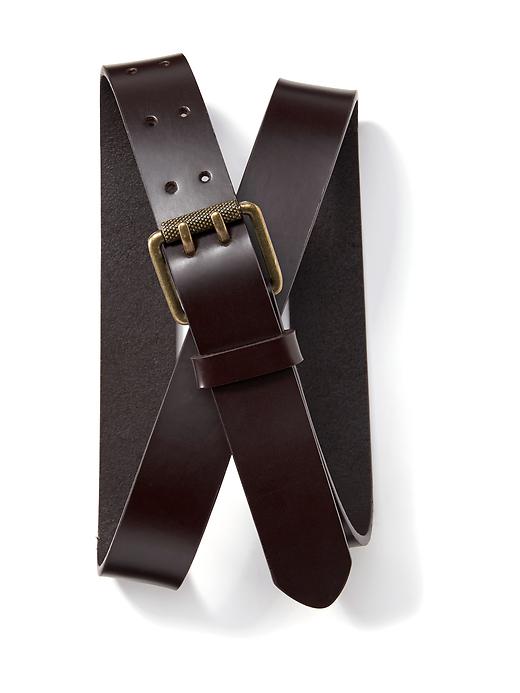 View large product image 1 of 1. Double Prong Leather Belt for Men