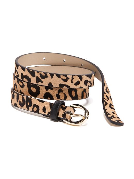 View large product image 1 of 1. Skinny Leopard-Print Belt for Women
