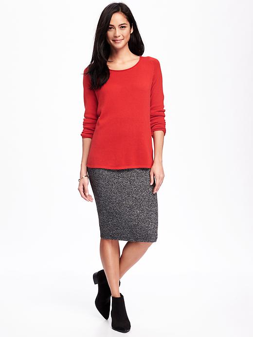 Image number 3 showing, Classic Crew-Neck Sweater for Women