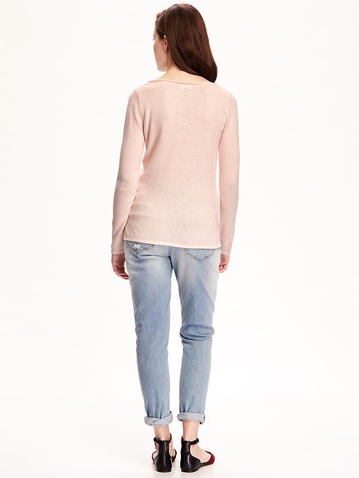 Image number 2 showing, Classic Marled Crew-Neck Sweater for Women
