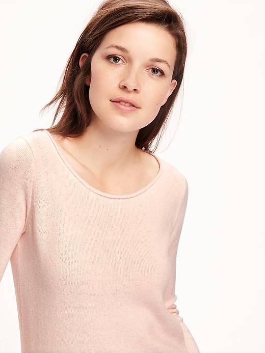 Image number 4 showing, Classic Marled Crew-Neck Sweater for Women