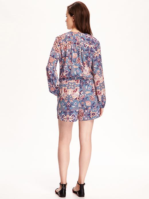 Image number 2 showing, Printed Romper for Women
