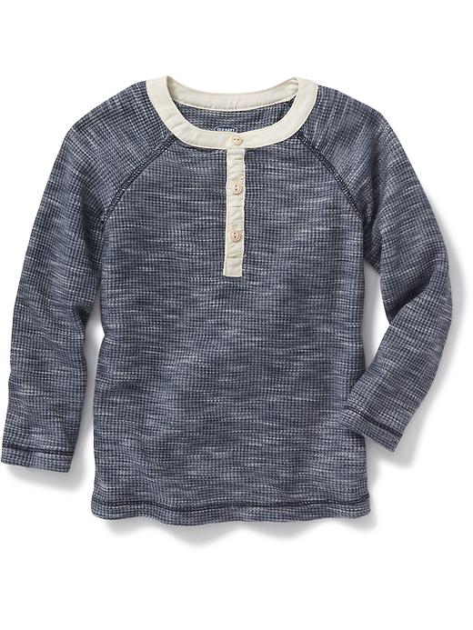 View large product image 1 of 1. Thermal Raglan-Sleeve Henley for Toddler