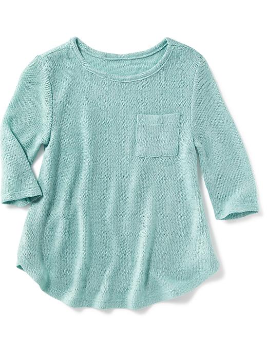 View large product image 1 of 1. Open-Knit Pocket Pullover for Toddler