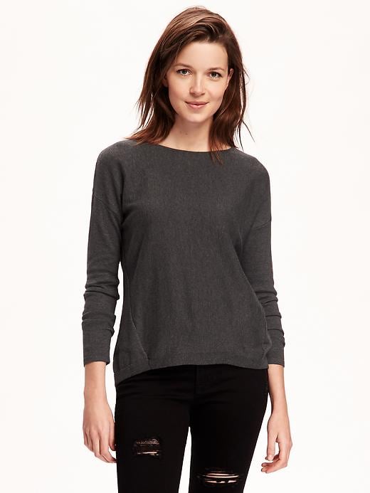 Image number 1 showing, Hi-Lo Dolman-Sleeve Sweater for Women