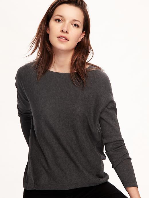 Image number 4 showing, Hi-Lo Dolman-Sleeve Sweater for Women